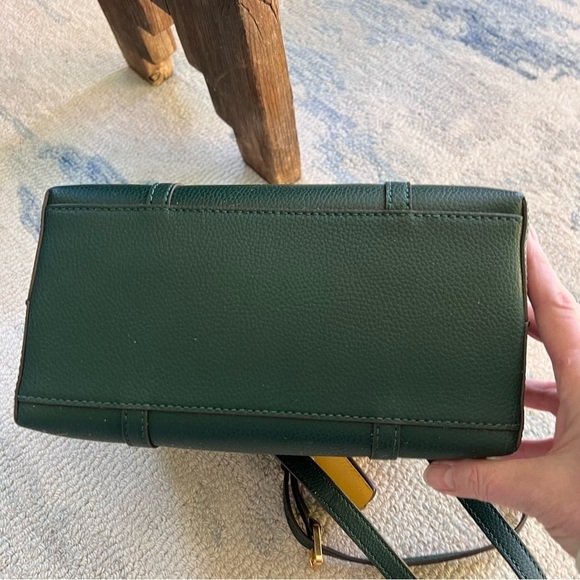 TORY BURCH Perry Small Leather Satchel Crossbody Shoulder Bag Norwood Green - Picture 8 of 9